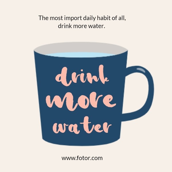 Drink More Water Post Instagram Post
