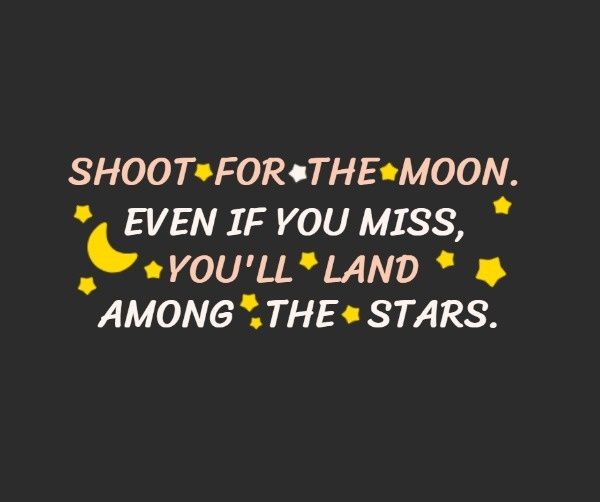 encouragement, inspiration, motivation, Moon And Star Quote Facebook Post Template