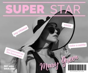 star, celebrity, chic, Fashion Magazine Cover Facebook Post Template