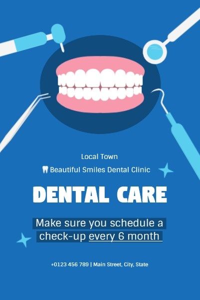 care, dentist, health, Dental Clinic Pinterest Post Template
