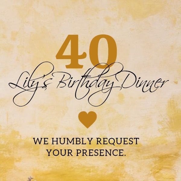 Fortieth Birthday Party Dinner Instagram Post
