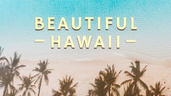 youtube end screen, end cards, end screen, Blue Beautiful Hawaii Youtube Thumbnail Template