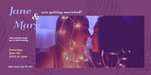 lgbt, love, lesbian, Wedding Ceremony Twitter Post Template