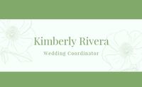 Wedding Coordinator Business Card