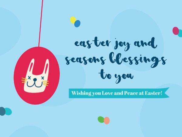 greeting, wish, festival, Easter joy Card Template