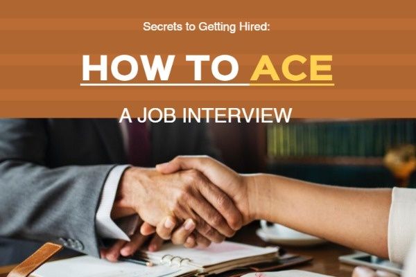 work, occupation, job seeking, How To Ace In A Job Interview Blog Title Template