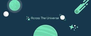 social media, modern, designer, Green Universe Background Twitch Banner Template
