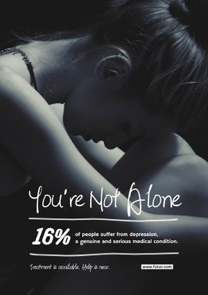 mental health, psychology, mental problem, Simple Mood Care Poster Template