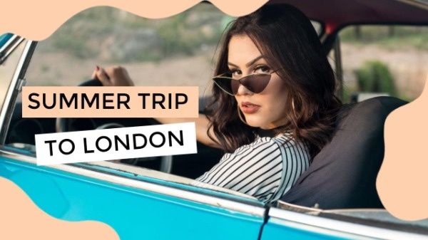 travel, journey, video, Summer Trip To London Vlog Youtube Thumbnail Template