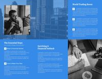 marketing, business, company, Blue Financial Adviser  Brochure Template