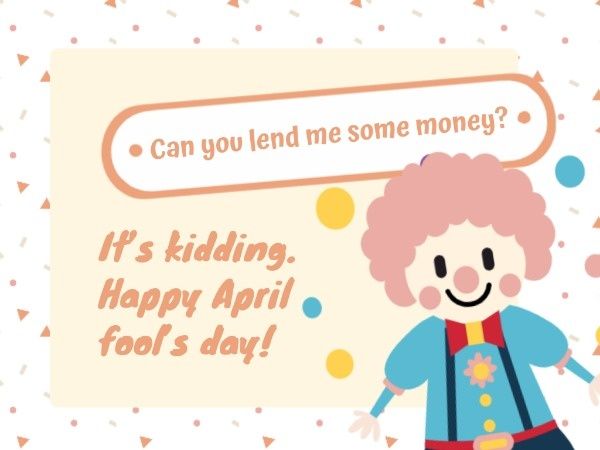 april fools' day, april fools, fools, Happy April Fool's Day Card Template