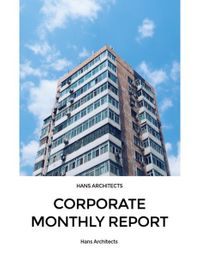 marketing, business, company, General White Monthly  Report Template