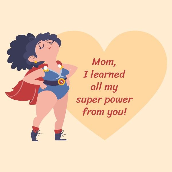 スーパーママ母の日インスタグラム投稿テンプレート Instagram投稿