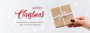 holiday, greeting, celebration, Beige Modern Christmas Gift Facebook Cover Template