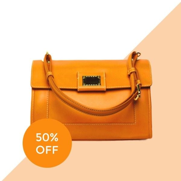 promotion, female bag, price tag, Beige Simple Handbag Sale Product Photo Template