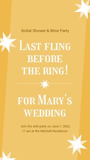 メアリーの結婚式 Instagram Story