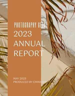 business, company, firm, Brown And Simple Photography Corporate Annual Report Template