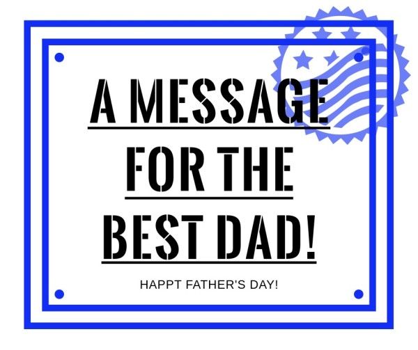 greeting, envelop, card, Father's Day Gift Facebook Post Template
