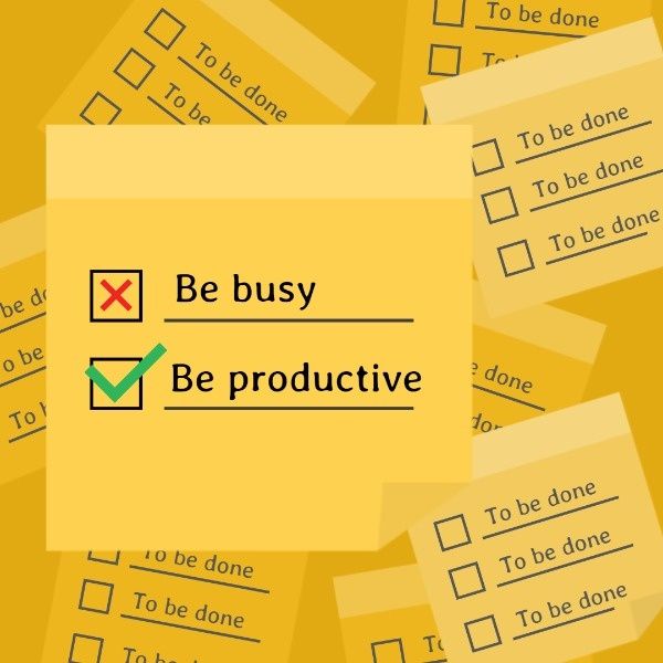 work, office, health, Be Productive Instagram Post Template