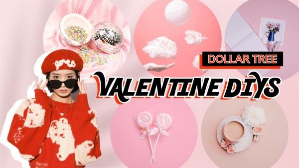love, life, gift guide, Pink  Valentines Day DIY Gift Ideas Youtube Thumbnail Template