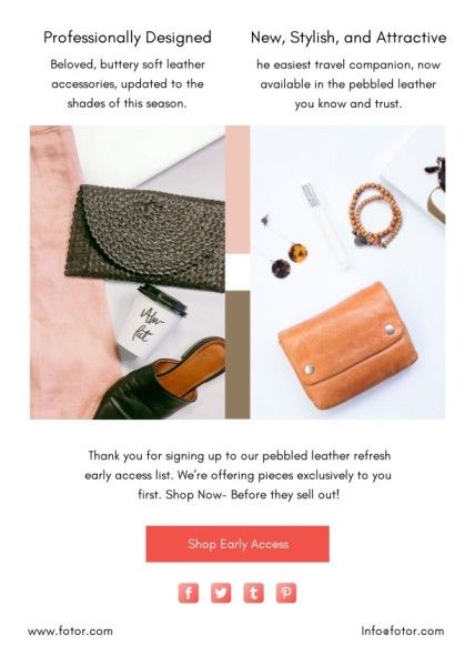 bag, fashion, introduce, Created By The Fotor Team Newsletter Template