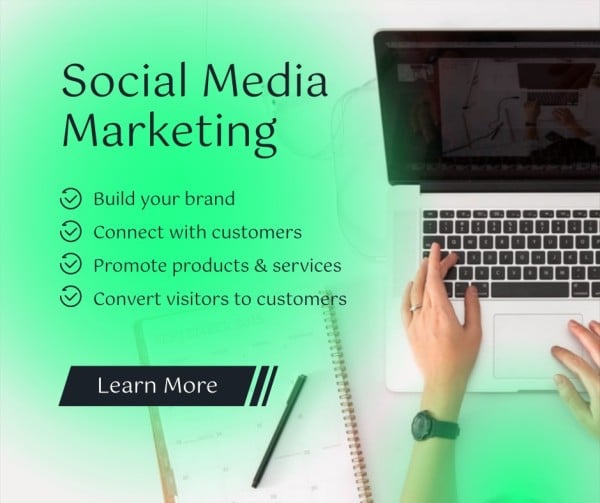 Green Social Media Marketing  Facebook Post
