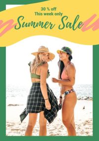 makeup, cosmetics, life, Summer Sale Promotion  Flyer Template