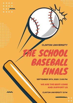 college, tournaments, finals, Baseball Final Poster Template