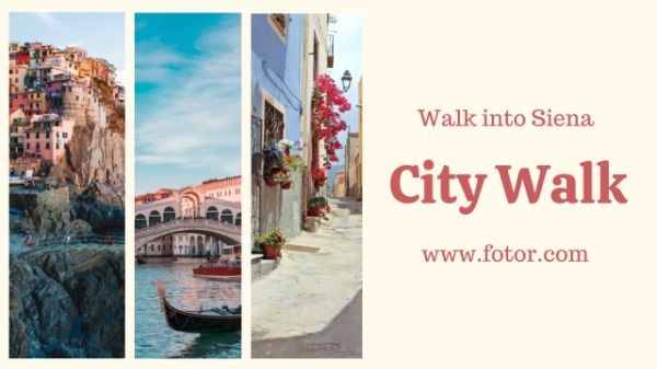 facebook ad, advertisement, ads, Siena City Walk Youtube Channel Art Template