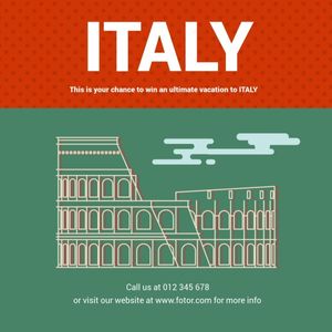 绿色红色意大利建筑之旅 Instagram帖子