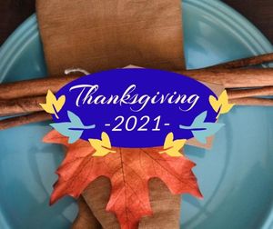 autumn, blue, Maple Leaf Thanksgiving Post Facebook Post Template