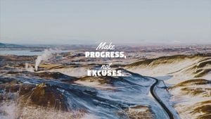 slogan, life, life style, Make Progress Desktop Wallpaper Template