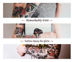 inspiration, fashion, woman, Cute Tattoo Ideas Facebook Post Template