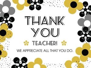 thanks, thx, teachers' day, Monogrammed World Teacher's Day Thank You Card Template