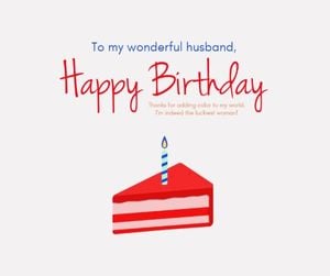 card, wishes, cake, Happy Birthday Design Facebook Post Template