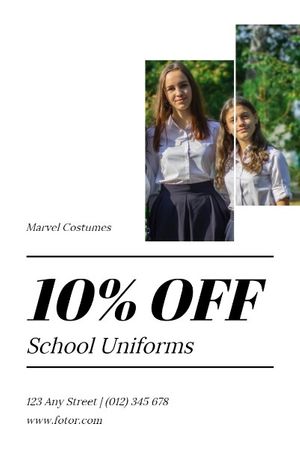 White And Black School Uniform Sale Pinterest Post