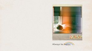 always be happy, polaroid, photo, Simple White Life Moment Wallpaper Desktop Wallpaper Template