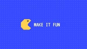 leisure, entertainment, game, Blue Make It Fun Desktop Wallpaper Template