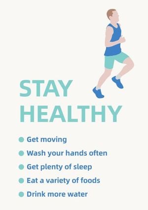 virus, covid-19, non-profit, Stay Healthy Life Tips Poster Template