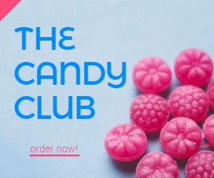 food, retail, snack, Candy Club Medium Rectangle Template