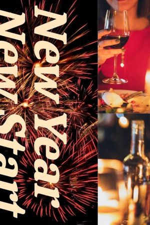 collage, social media, alcohol, Red New Year Firework Drinking Pinterest Post Template