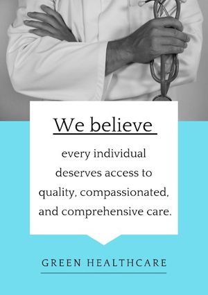 medical, healthy, quote, Simple Healthcare Poster Template