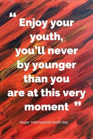 adolescence, teenager, teenagers, Happy International Youth Day  Pinterest Post Template