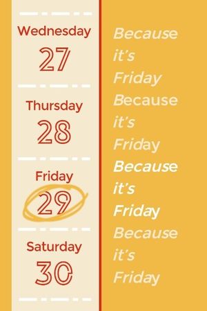 graphics, plan, schedule, Yellow Black Friday Calendar Pinterest Post Template
