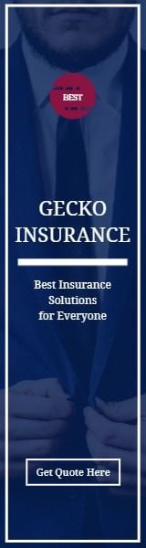 promote, promoting, ad, Blue The Best Insurance  Wide Skyscraper Template