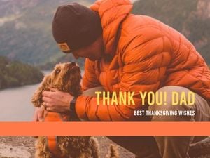 thanksgiving, thankful, father, Thanks For Dad Card Template