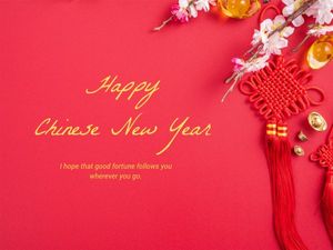 Red Happy Chinese New Year Lunar New Year Card
