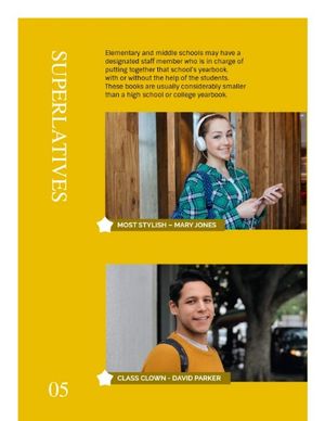 education, student, students, Simple Yellow School Yearbook Template