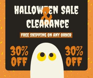 holiday, discount, festival, Halloween Shop Sale Facebook Post Template