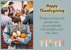 holiday, post card, social media, Thanksgiving Card Postcard Template